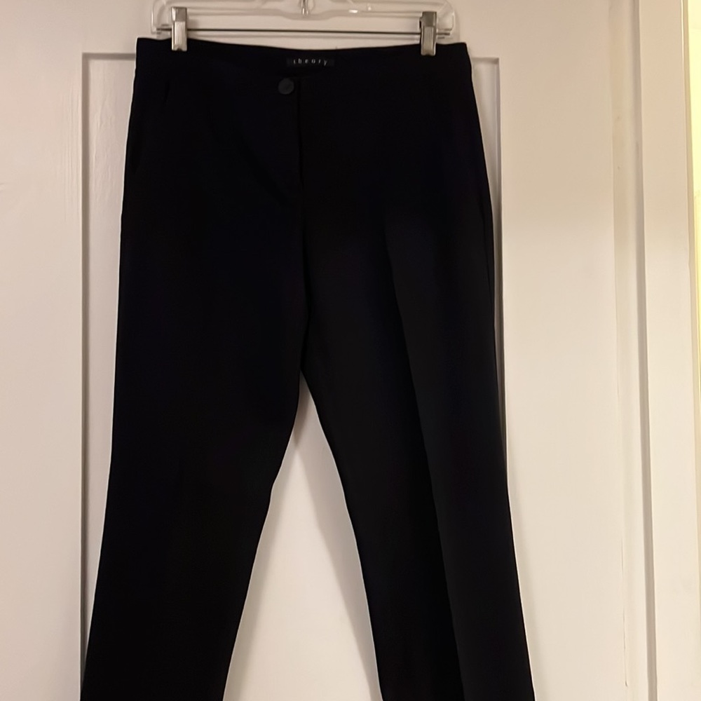 EUC Theory dark black slacks.